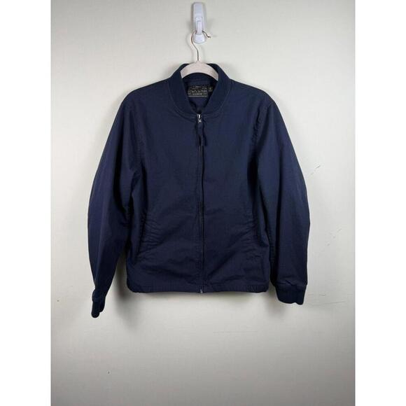 J.Crew Outerwear Bomber Jacket Sz Medium Military Navy Blue - Picture 1 of 5